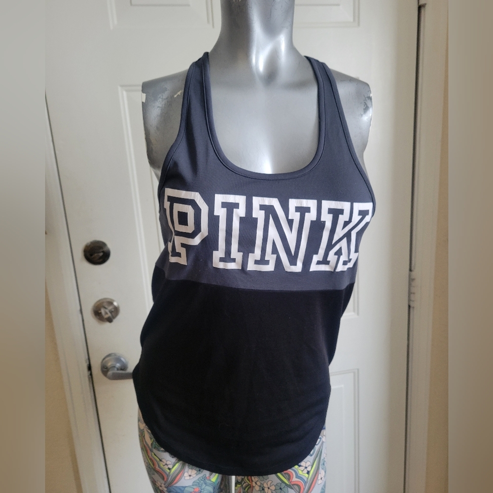 Pink by Victoria's Secret Tank top racerback black XS